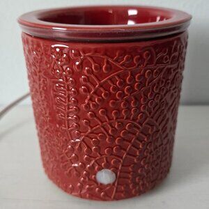New Emberlight Electric Wax Warmer Vines Burgundy OPEN BOX